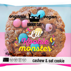 Cookie cu dropsuri de ciocolata colorate bio 50g Kookie Cat