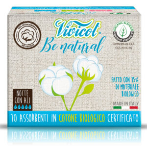 Absorbante de noapte din bumbac ecologic 5 picaturi 10buc Vivicot