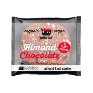 Cookie cu migdale si ciocolata neagra bio 50g Kookie Cat