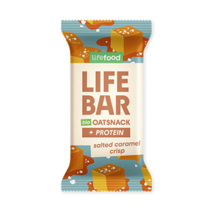 Baton proteic de ovaz cu caramel sarat bio 40g Lifebar