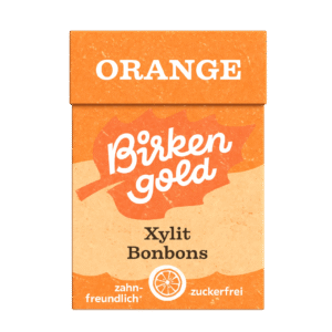 Bomboane cu portocale indulcite cu xylitol 30g Birkengold