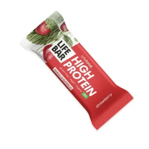 Baton proteic cu capsuni bio 40g Lifebar