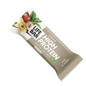 Baton proteic cu nuci si vanilie bio 40g Lifebar