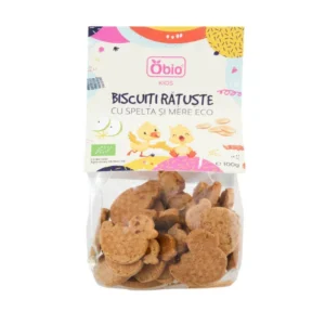 Biscuiti ratuste cu spelta si mere bio 100g Obio