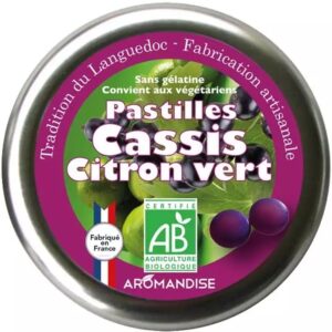 Bomboane artizanale cu lime si coacaze negre bio 45g Aromandise