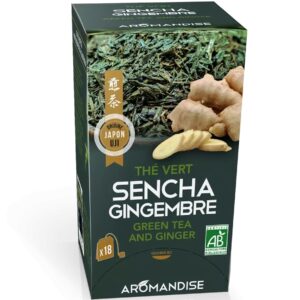 Ceai verde sencha cu ghimbir bio 18dz x 2g 36g Aromandise