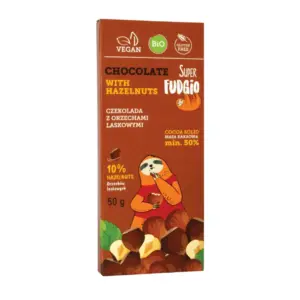 Ciocolata cu alune de padure bio 50g Super Fudgio