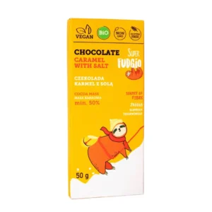 Ciocolata cu caramel sarat bio 50g Super Fudgio