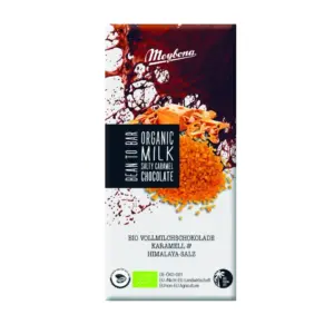 Ciocolata cu lapte si caramel sarat bio 100g Meybona