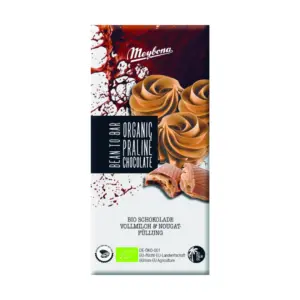 Ciocolata cu lapte si crema de praline bio 100g Meybona