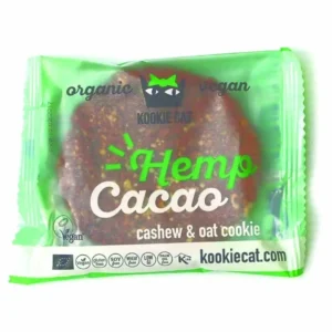Cookie cu seminte de canepa si cacao bio 50g Kookie Cat