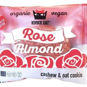 Cookie cu migdale si trandafir fara gluten, 50g, eco, Kookie Cat