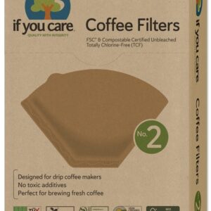 Filtre de cafea nealbite compostabile marimea 2 100buc If You Care