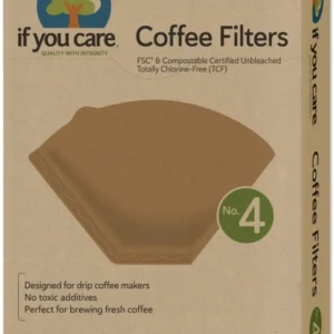 Filtre de cafea nealbite compostabile marimea 4 100buc If You Care