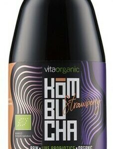 Kombucha cu capsuni bio 330ml Vita Organic