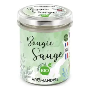 Lumanare parfumata salvie bio 150g Aromandise