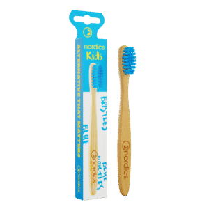 Periuta de dinti pentru copii din bambus +4 ani - albastru Nordics