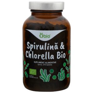 Spirulina si chlorella bio 375 tablete 150g  Obio