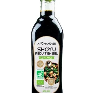 Sos de soia shoyu cu continut redus de sare bio 480ml Aromandise