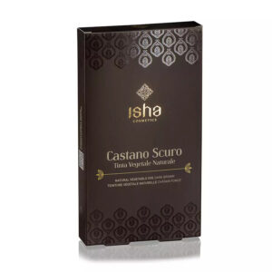 Vopsea de par naturala castaniu - inchis 100g Isha