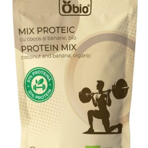 Mix proteic cu cocos si banane bio 300g Obio