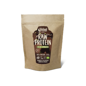 Pudra proteica cu cacao si spirulina bio 450g Lifefood