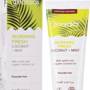 Pasta de dinti morning fresh cu cocos si menta ecologica 75ml Nordics