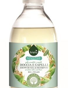 Biolu Gel de dus - sampon pentru bebelusi si adulti, SENSITIVE bio 300ml