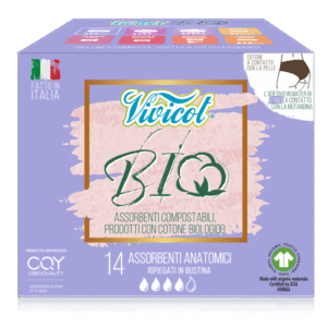 Absorbante de zi fara aripioare din bumbac compostabil 4 picaturi 14buc Vivicot