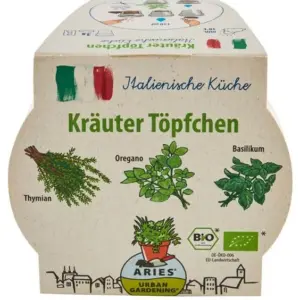 Ghiveci biodegradabil cu seminte pentru semanat - mix ierburi italiene 3 bucati bio Aries