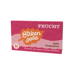 Guma de mestecat cu fructe 12 drajeuri 17g Birkengold