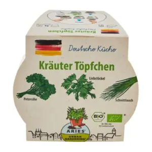 Ghiveci biodegradabil cu seminte pentru semanat - mix ierburi germane 3 bucati bio Aries